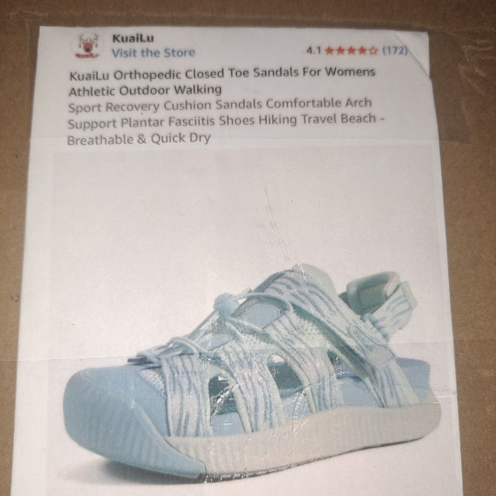 KuaiLu Womens Recovery Sandals, , New IN Box, closed toed walking, recovery shoe